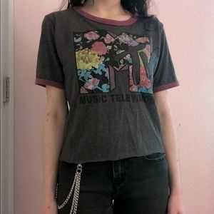 Raw Cut Floral MTV Shirt